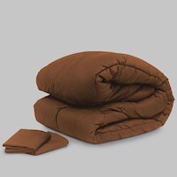 Edredon Bicolor Marron / Naranja Arlin King